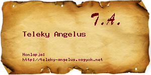 Teleky Angelus névjegykártya